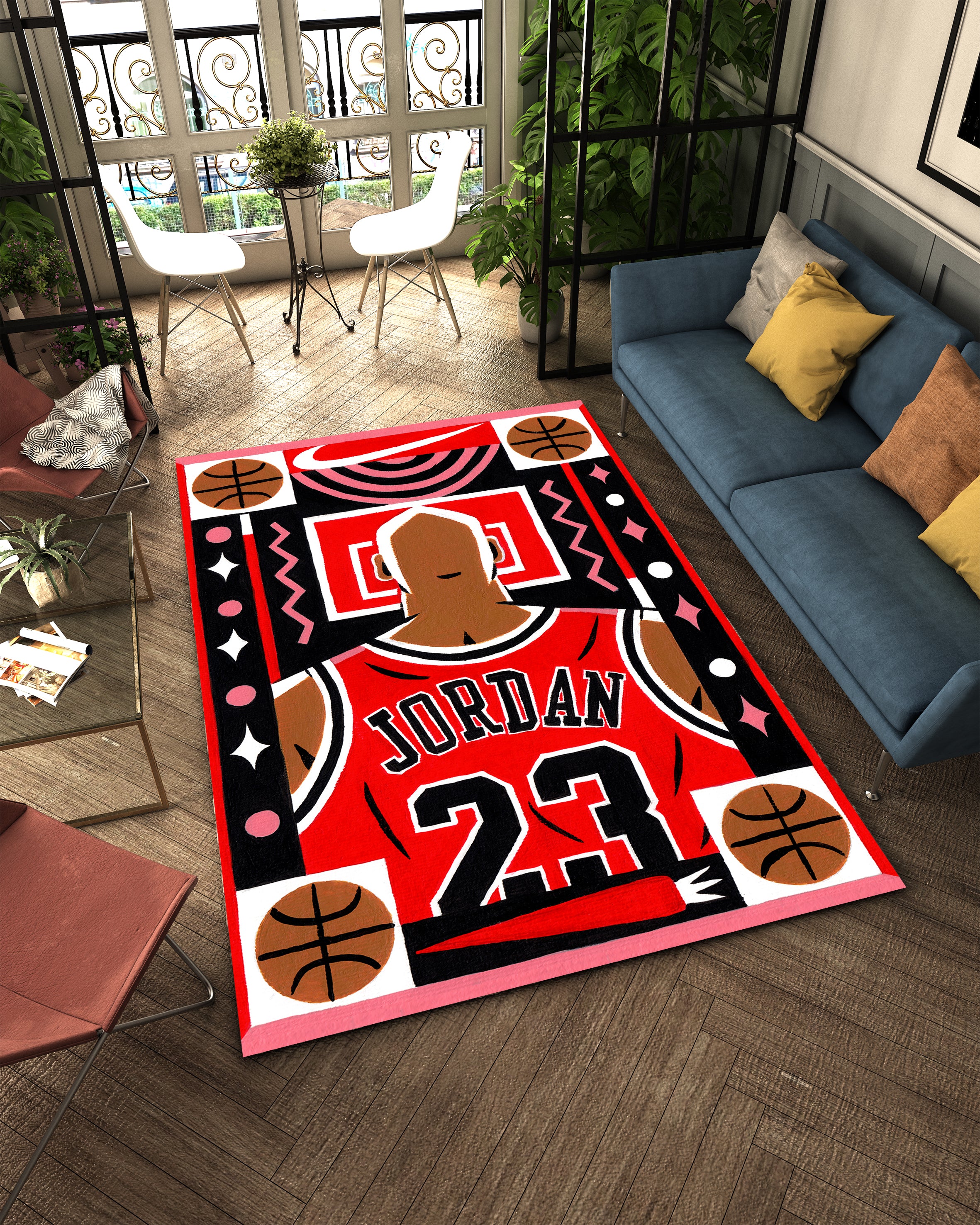 Nike Jordan-Inspired Custom Rug – Iconic Basketball Design for Your Space, GYM Carpet