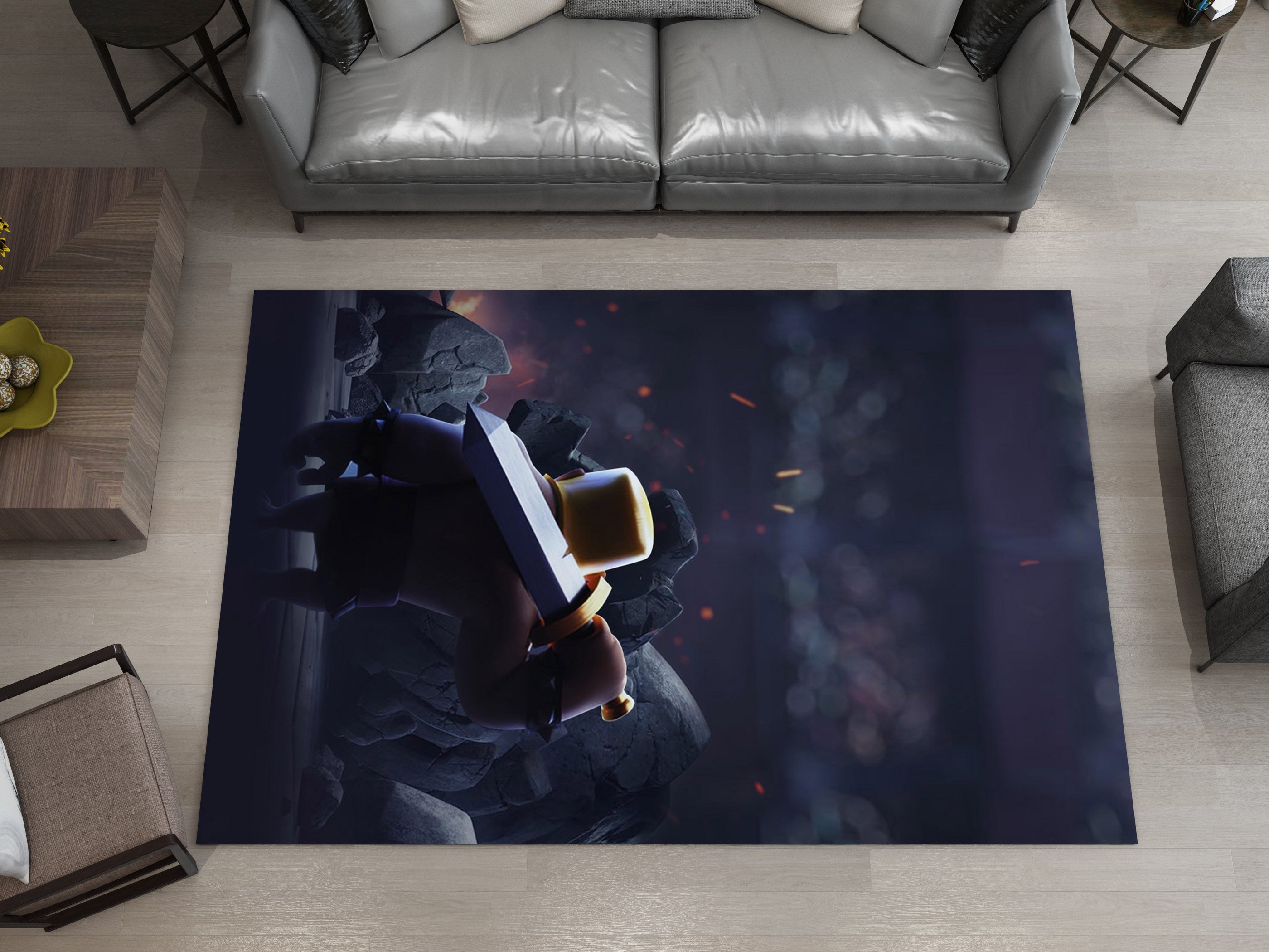 Clash Royale Rug, Gamer Carpet, Battle Arena Inspired Decor