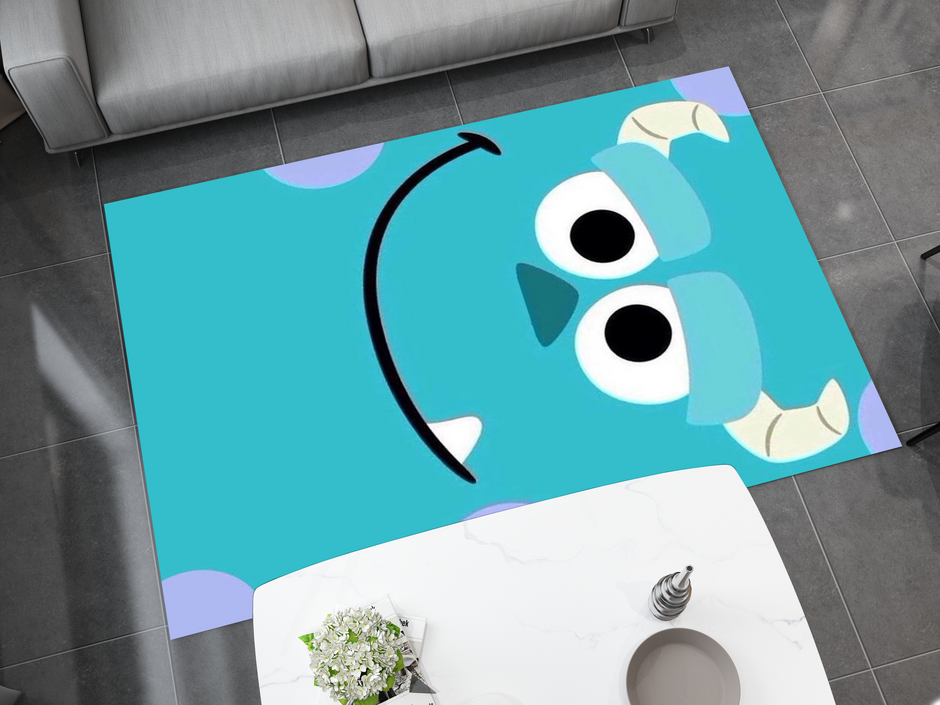 Sully's Smile Monsters Rug, Cartoon-Inspired Carpet, Kids' Room Rug
