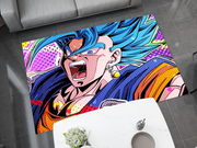 Super Saiyan Blue Goku Rug, Dragon Ball Z Rug, Anime Pop Art Carpet
