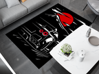 Nissan GTR Car Rug, Racing Inspired Carpet, Garage Rug