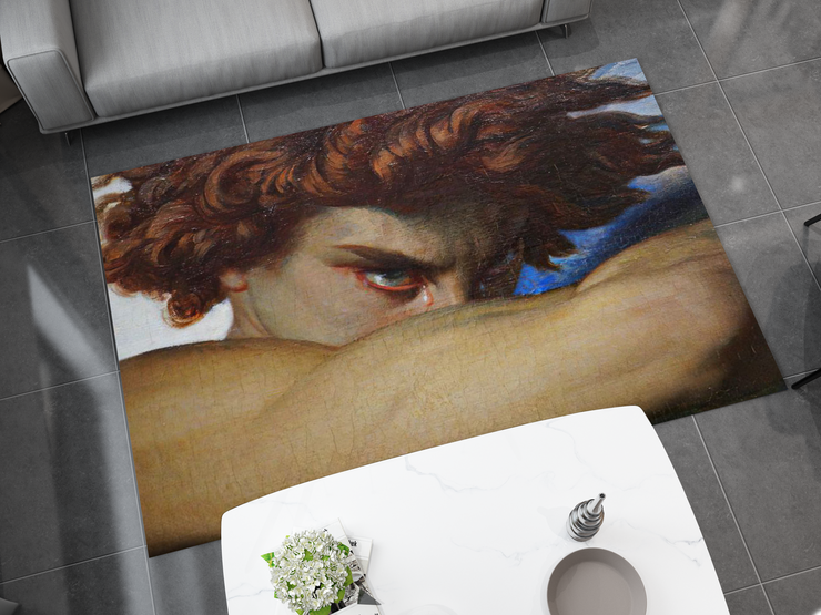 Fallen Angel Art Rug - Classical Masterpiece-Inspired Custom Design Carpet