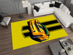 Chevrolet Camaro Muscle Car Rug, American Chevy Garage Decor, Bold Automotive Carpet