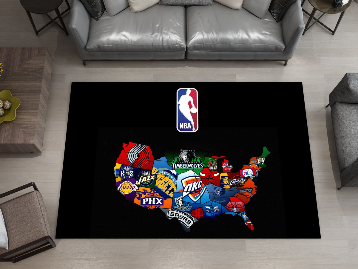 Nba Outdoor Rugs NBA Nike Basketball Custom Rug – Iconic Basketball Design for Your Spa ...