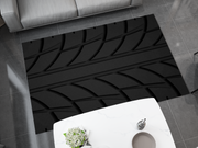 Wheel Car Rug, Racing Inspired Carpet, Garage Rug