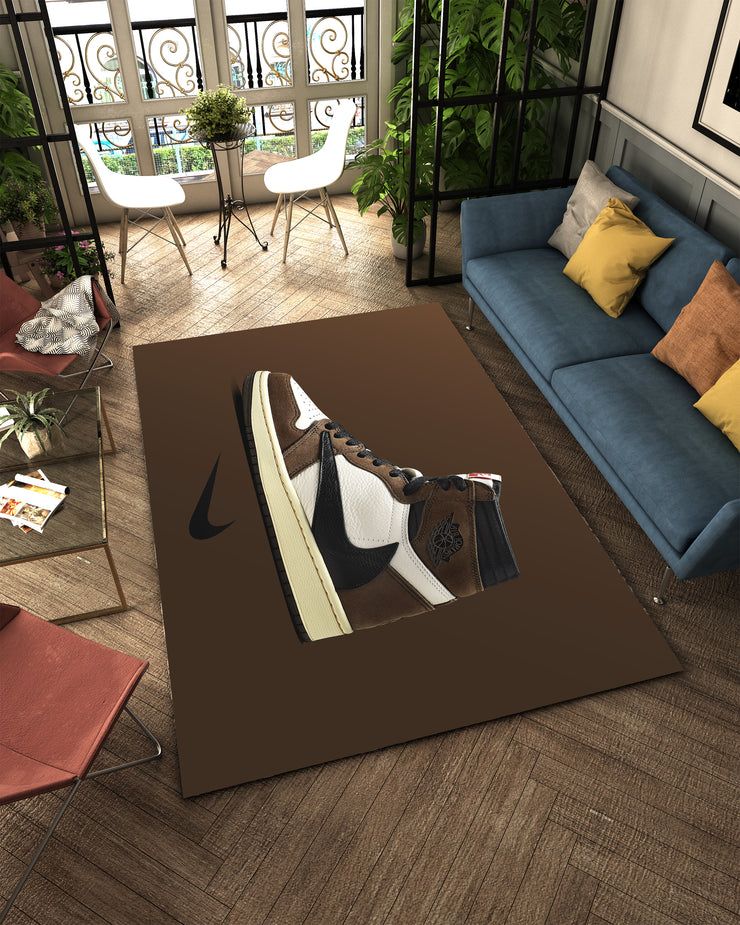 Nike Air Jordan 1 Travis Scott Rug – Perfect for Sneakerheads and Streetwear Lovers, Sneaker Carpet