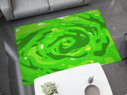 Rick and Morty Rug, Cartoon-Inspired Carpet, Portal Rick Rug, Geek Gift