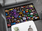 Pixelated Minecraft Characters Custom Rug – Gaming Decor for Fans, Gamer Carpet