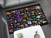 Pixelated Minecraft Characters Custom Rug – Gaming Decor for Fans, Gamer Carpet