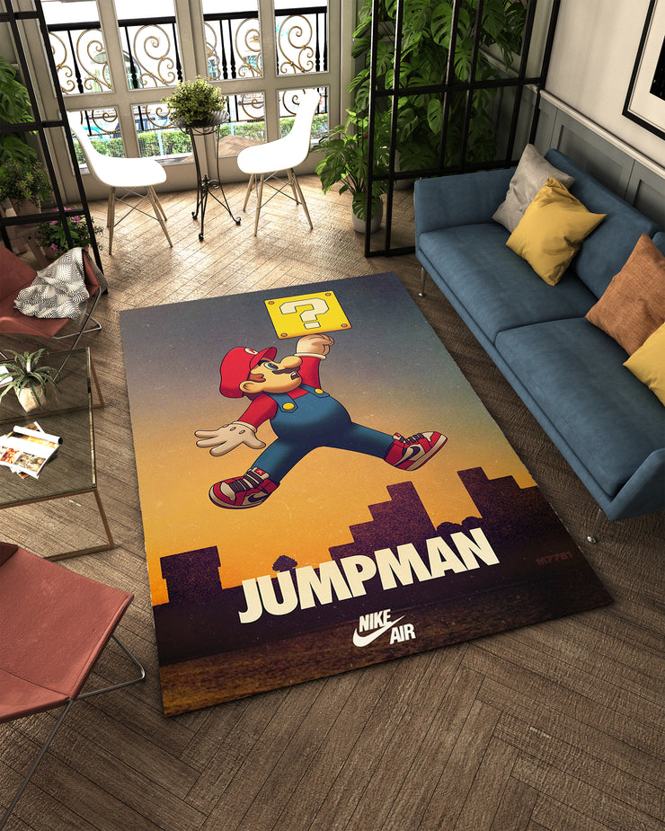 Nike Air Jumpman x Super Mario Rug – The Ultimate Crossover Carpet for Gamers and Sneakerheads