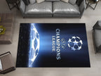 UEFA Champions League Custom Rug – Official Football Tournament Room Decor, European Football Carpet