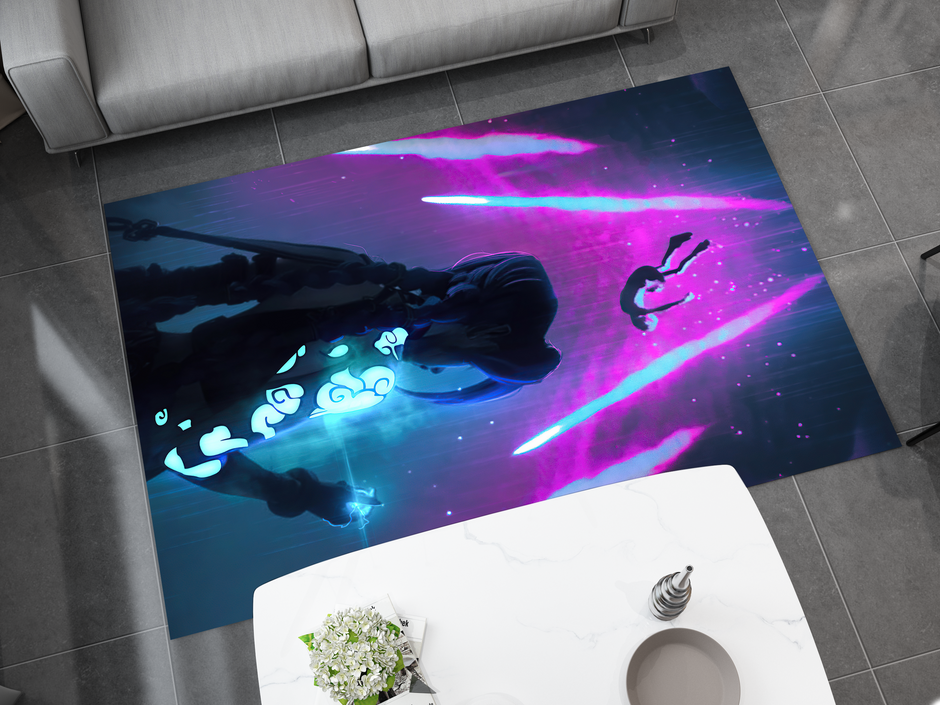 Arcane Jinx Rug, League of Legends Carpet, Gamer Rug Decoration