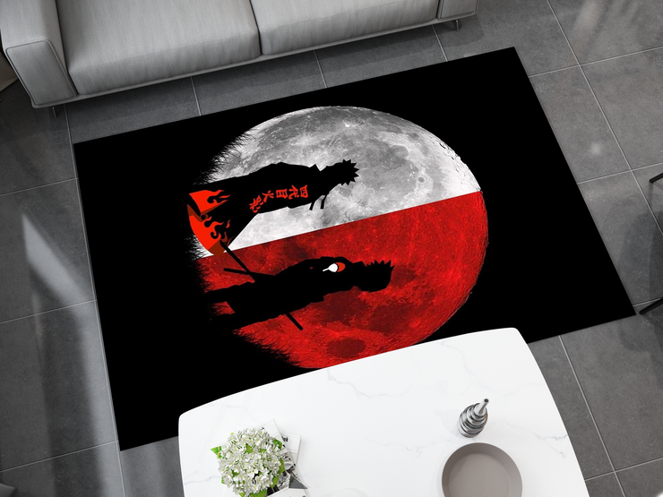Naruto Inspired Rug, Epic Uchiha Brothers Design, Anime Home Decor Carpet