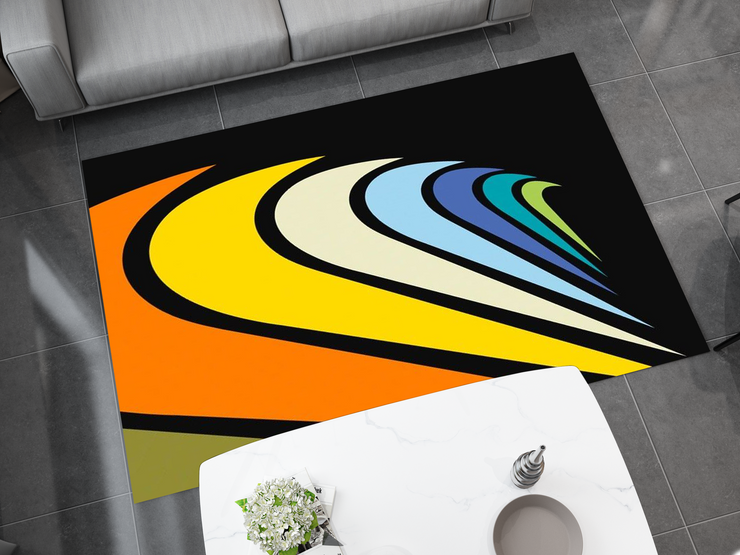 Custom Nike-Inspired Wave Rug - Streetstyle Sports Carpet, GYM Rug