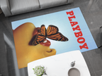 Playboy Vintage Butterfly Lips Rug - Bold and Artistic Custom Home Décor Carpet