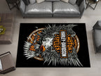 Harley-Davidson Road Custom Rug – Biker-Inspired Garage Decor for Motorcycle Enthusiasts, Motorcycle Carpet