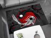 Yin Yang Koi Rug, Asian Decoration Carpet, Cozy Rug