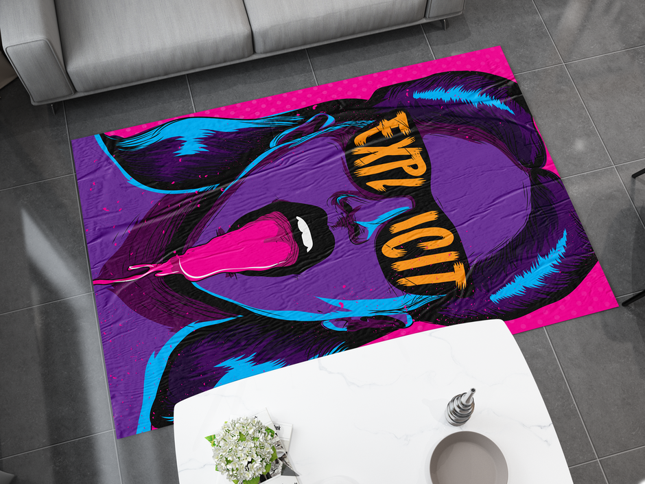 Hip Rugs Explicit Pop Art Rug - Hip hop and Vibrant Street Style Design, Cool V ...