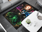 Arcane Jinx Vi Rug, League of Legends Carpet, Gamer Rug Decoration