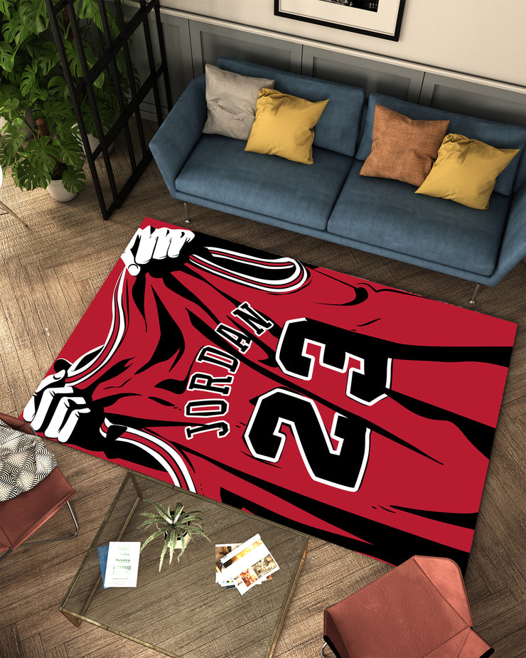 Nike Jordan-Inspired Custom Rug – Iconic Basketball Design for Your Space, GYM Carpet