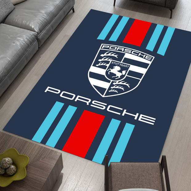 Porsche 911 Car Rug, Porsche Racing Inspired Carpet, Garage Rug, 911 Car Decoration