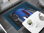Supra Car Rug, Racing Inspired Carpet, Garage Rug, Toyota Supra Decoration