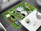 Rick and Morty Rug, Cartoon-Inspired Carpet, Portal Rick Rug, Geek Gift