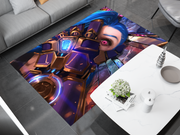 Arcane Jinx Rug, League of Legends Carpet, Gamer Rug Decoration