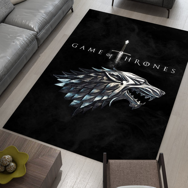 Winter is Coming Stark Sigil Custom Rug – Game of Thrones-Inspired Room Decor, GOT Carpet