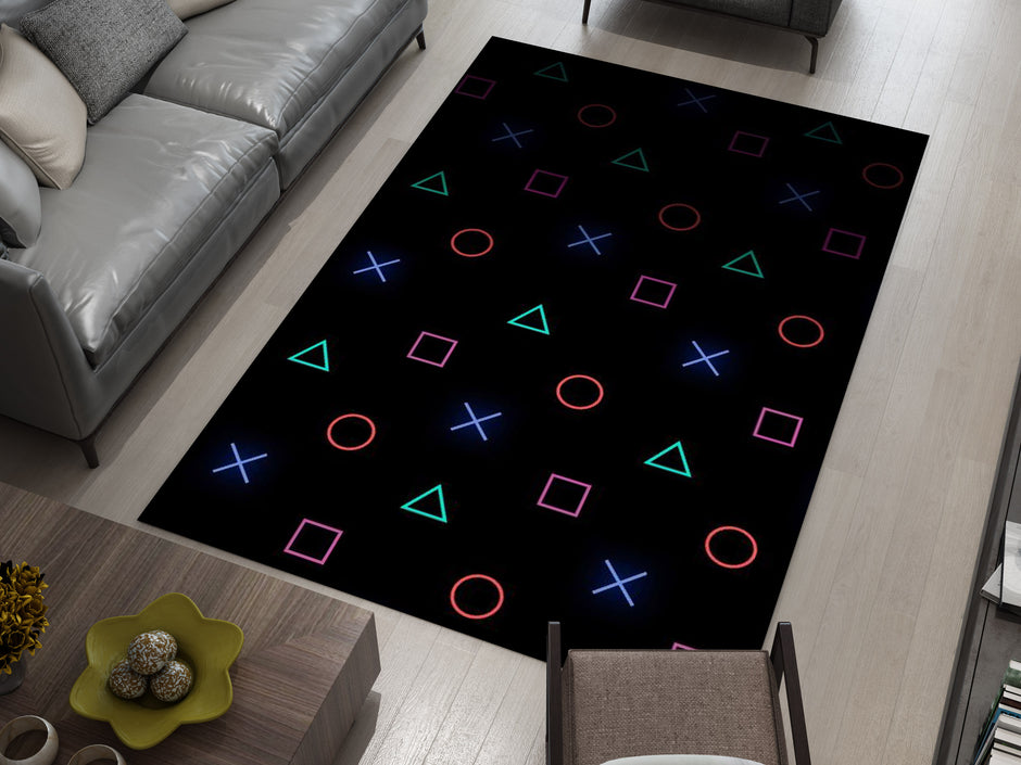Playstation Rug, Gamer Decoration Carpet, Gaming Room Decoration