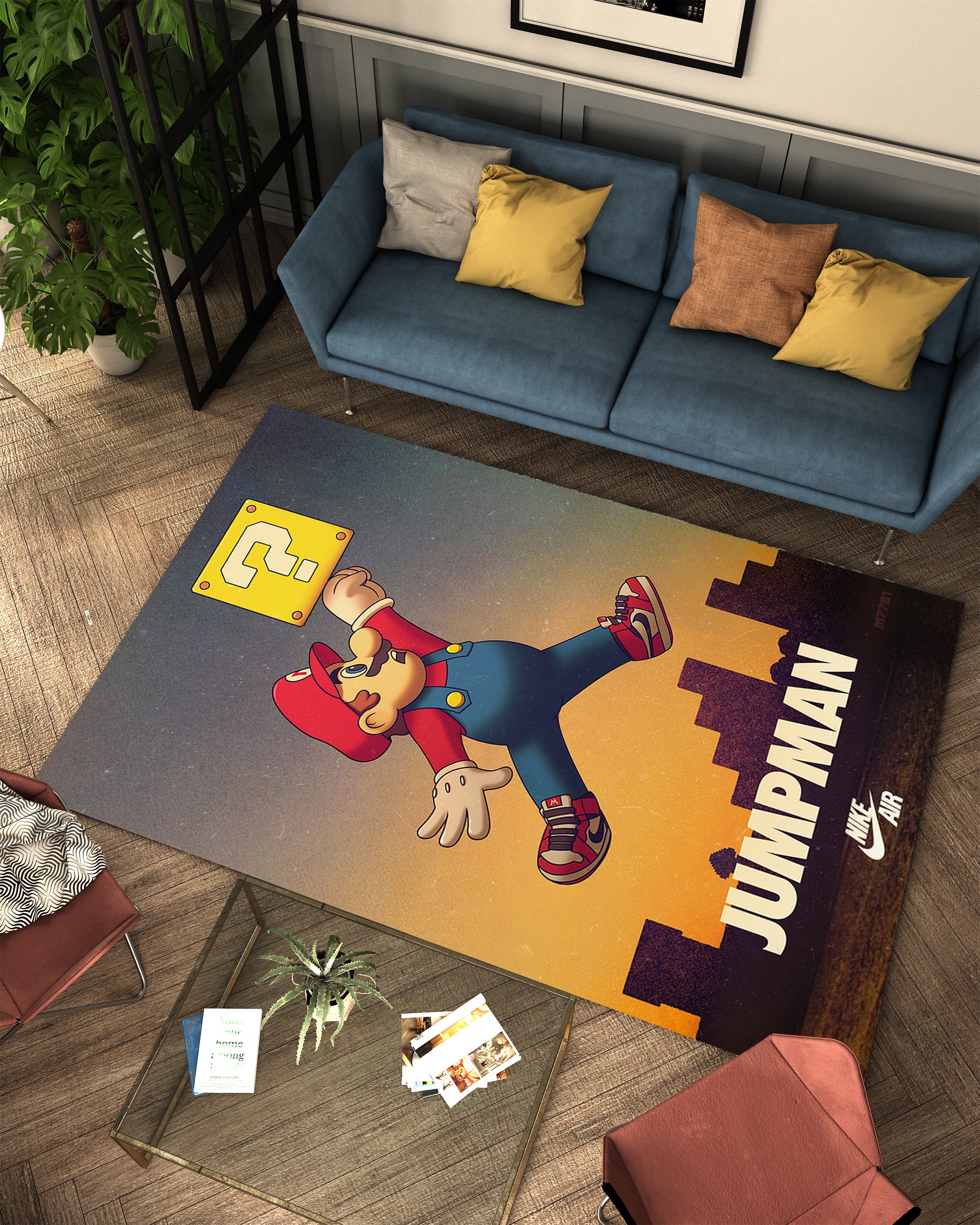 Nike Air Jumpman x Super Mario Rug – The Ultimate Crossover Carpet for Gamers and Sneakerheads