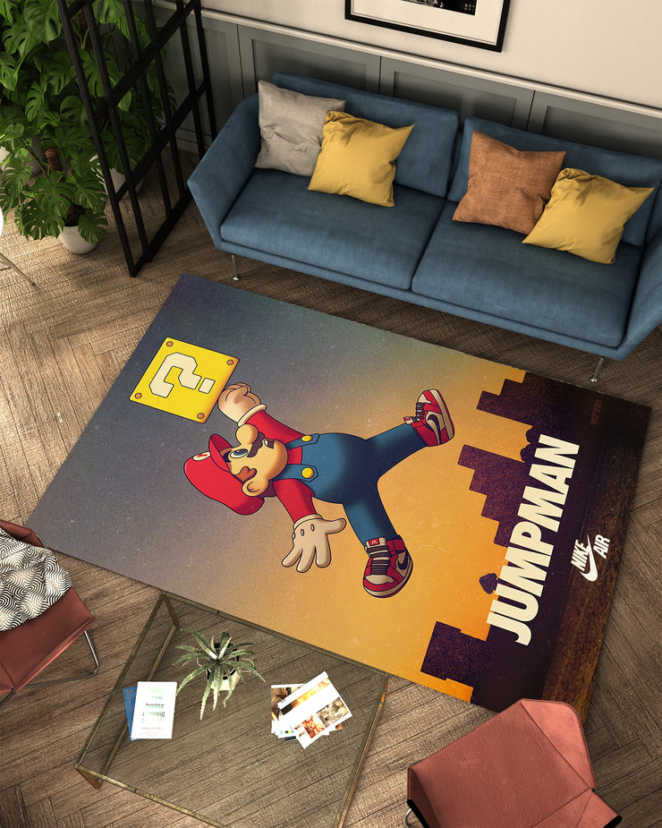 Nike Air Jumpman x Super Mario Rug – The Ultimate Crossover Carpet for Gamers and Sneakerheads