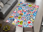 Champions League Teams Custom Rug – Football Club Logos Room Decor, European Football Carpet