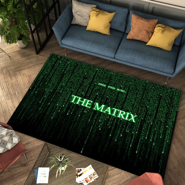 The Matrix Custom Rug – Futuristic Decor for Sci-Fi Fans, Movie Cinema Carpet
