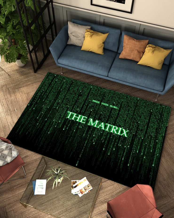 The Matrix Custom Rug – Futuristic Decor for Sci-Fi Fans, Movie Cinema Carpet