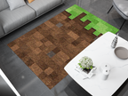 Minecraft Grass Block Custom Rug – Iconic Gaming Decor Carpet for Any Space