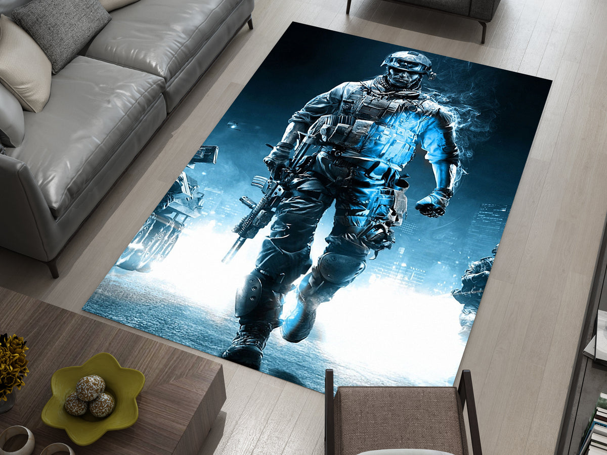 Cod Rug Call of Duty Soldier Rug – Epic Gaming Decor for Action Fans, Gamer Ca ...