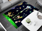 Rick and Morty Rug, Cartoon-Inspired Carpet, Portal Rick Rug, Geek Gift