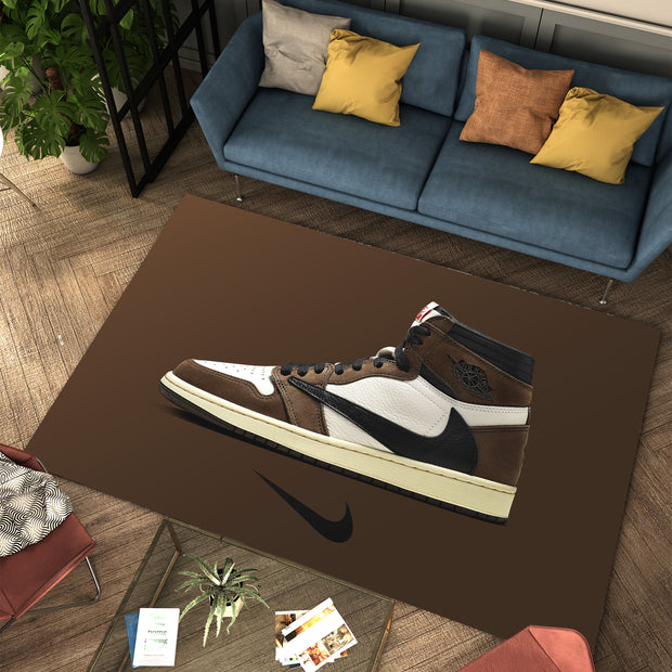 Nike Air Jordan 1 Travis Scott Rug – Perfect for Sneakerheads and Streetwear Lovers, Sneaker Carpet