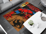 Spiderman Spidey Face Rug, Cartoon-Inspired Carpet, Marvel Spiderman Rug, Geek Gift