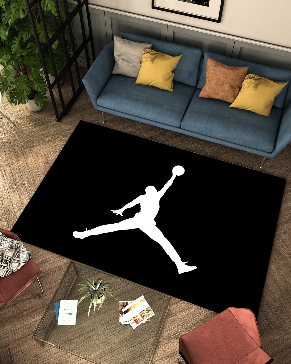 Nike Jordan-Inspired Custom Rug – Iconic Basketball Design for Your Space, GYM Carpet