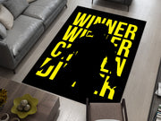 PUBG Winner Winner Chicken Dinner Custom Rug – Gamer Room Decor for Battle Royale Fans, Gaming Room Carpet