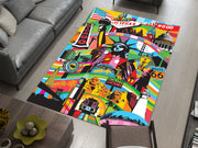 USA Landmarks Rug – Vibrant Tribute to American Icons, America Carpet
