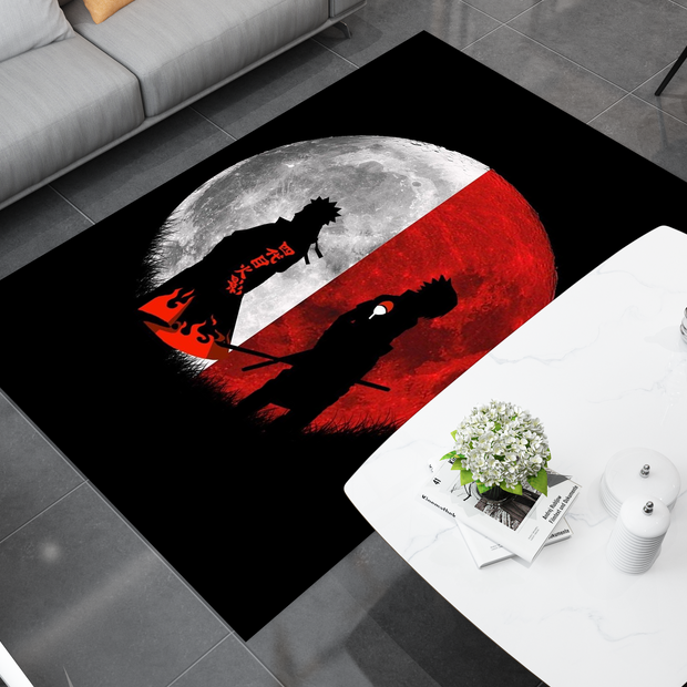 Naruto Inspired Rug, Epic Uchiha Brothers Design, Anime Home Decor Carpet