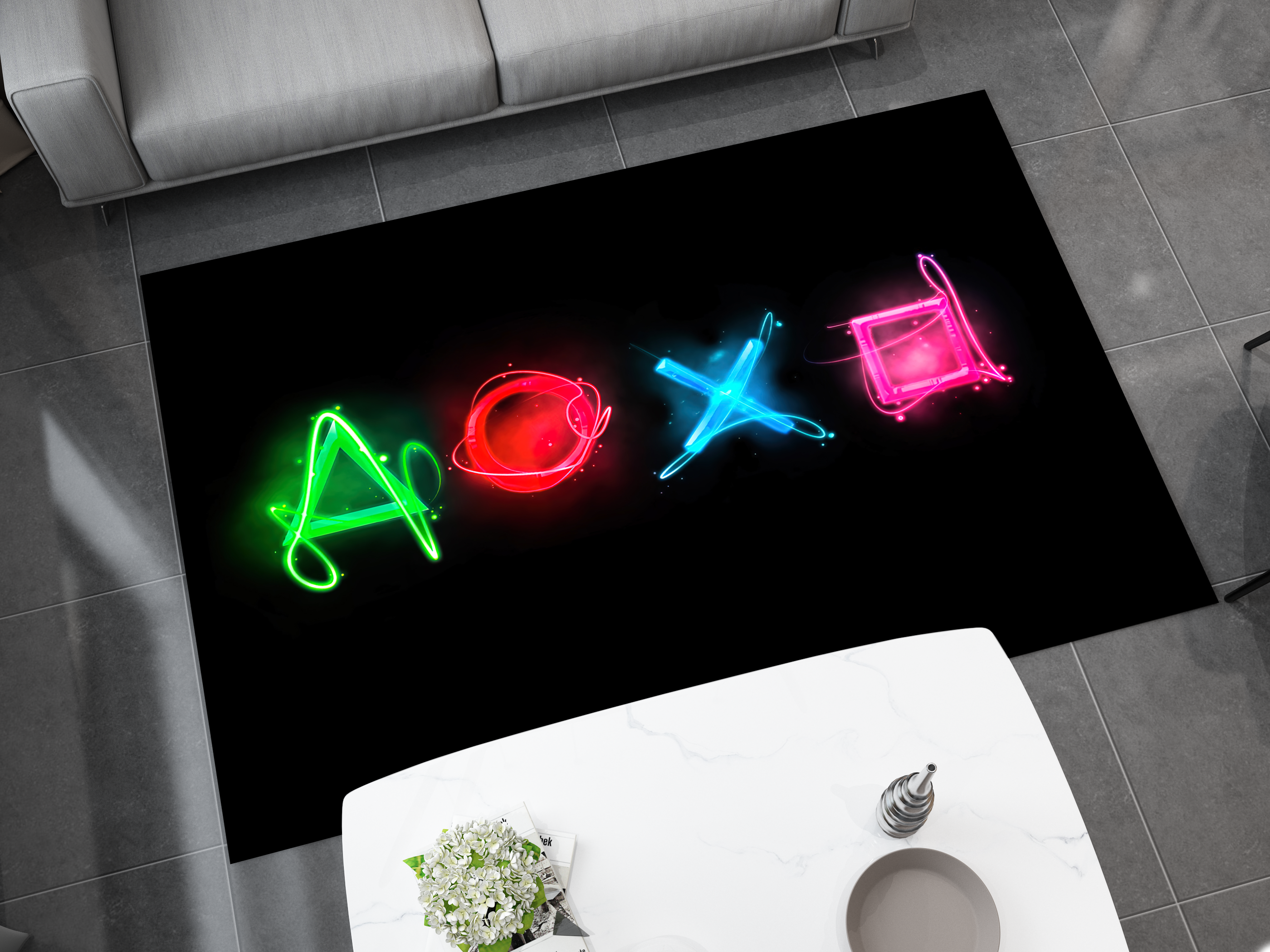 Playstation Rug, Gamer Decoration Carpet