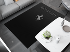 Ferrari Carbon Car Rug, Racing Inspired Carpet, Garage Rug, Ferrari Decoration