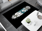 Custom Skateboard Art Rug - Bold and Urban Skate Culture Design Carpet