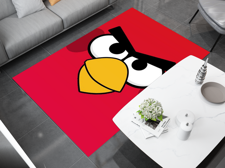Angry Birds Red Rug - Bold and Fun Character Design for Any Room, Game Carpet
