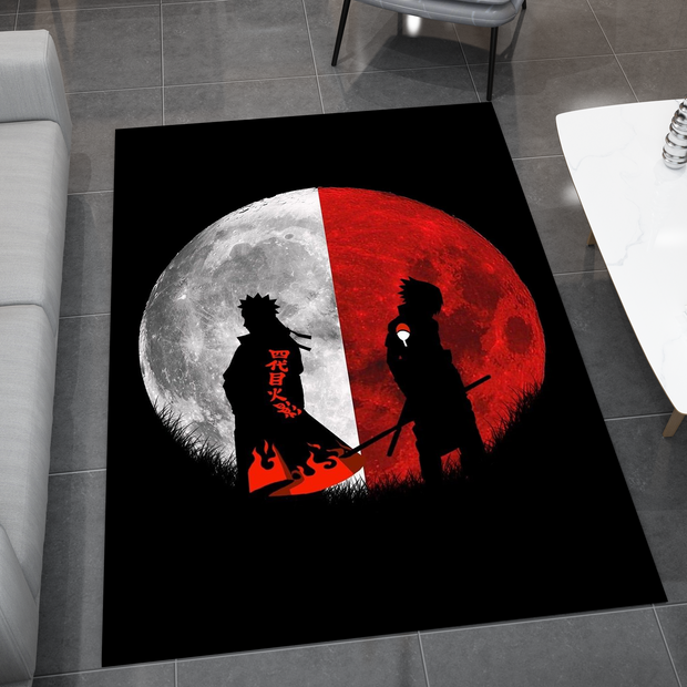 Naruto Inspired Rug, Epic Uchiha Brothers Design, Anime Home Decor Carpet