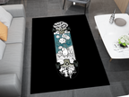 Custom Skateboard Art Rug - Bold and Urban Skate Culture Design Carpet